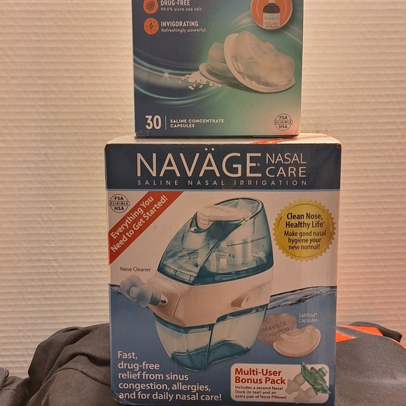 New Never Used-Nasal Care Saline Nasal Irrigation Kit - Teal Bonus 30 tablets. - Picture 7 of 7